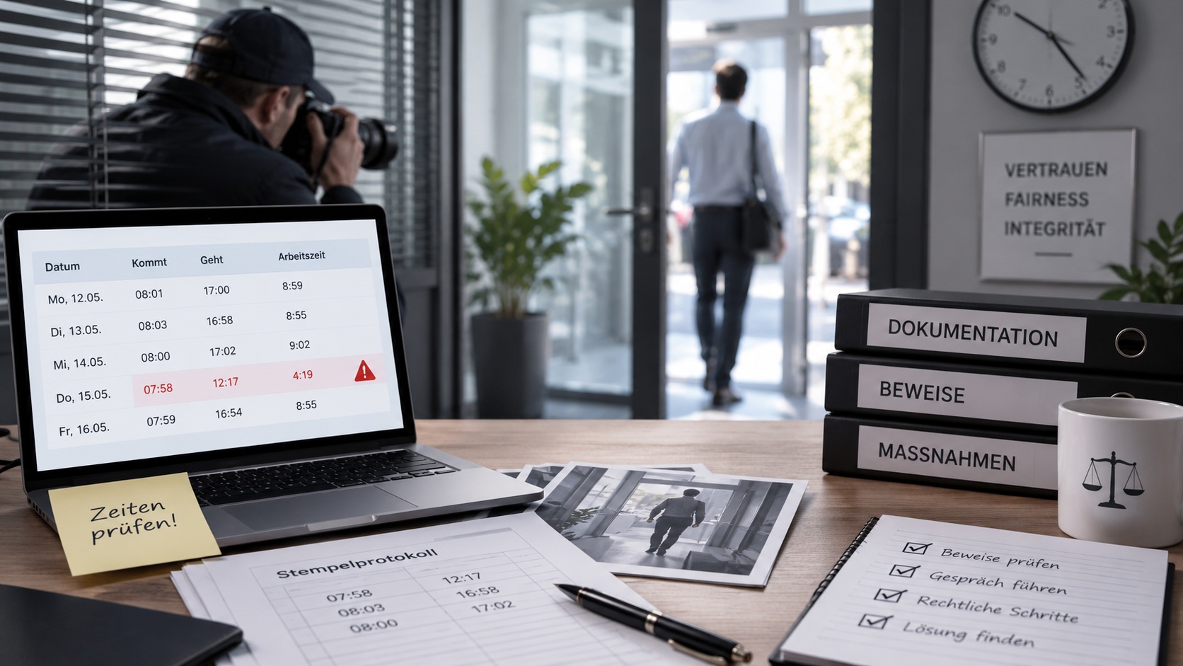 Arbeitszeitbetrug im Unternehmen